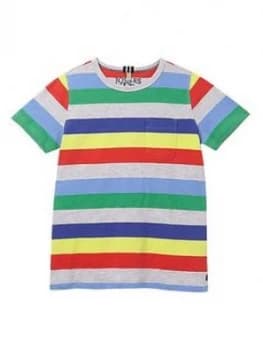 Joules Boys Caspian Stripe T-Shirt - Grey