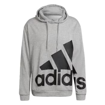 adidas Essentials Giant Logo French Terry Hoodie Mens - Grey