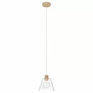 Eglo Retro-style Clear Glass Single Pendant