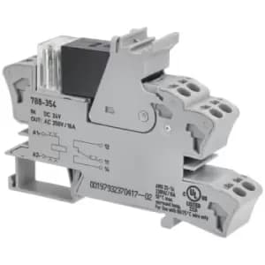 WAGO 788-354 24VDC 16A SPDT-CO DIN Rail Mountable Relay Module