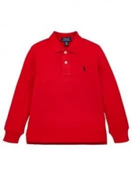 Ralph Lauren Boys Classic Long Sleeve Polo Shirt - Red