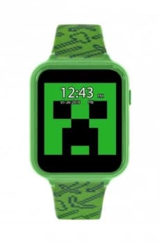 Disney Minecraft Kids Green Silicone Strap Smart Watch