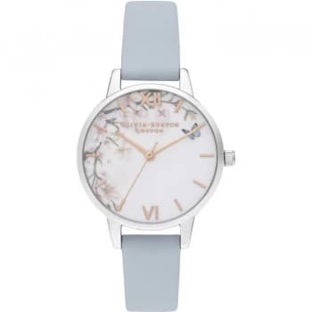 Pretty Blossom Midi Chalk Blue, Rg & Silver Watch