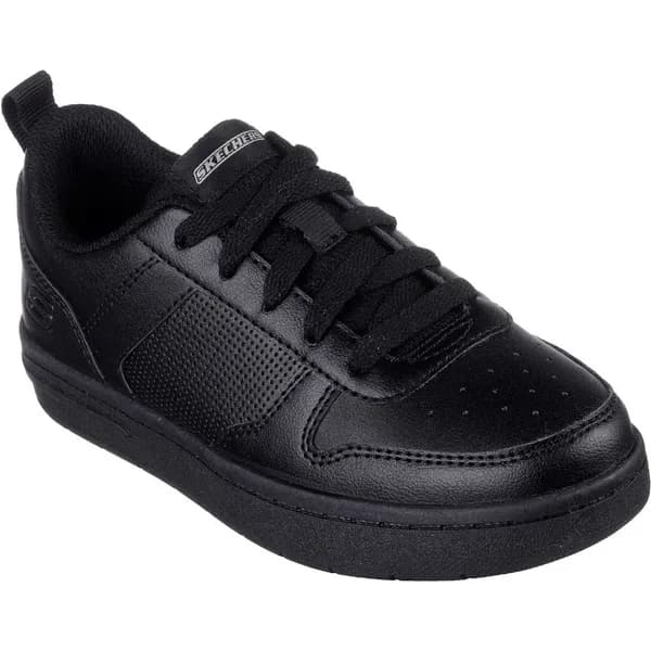 Skechers Boys Smooth Street Genzo Comfy Clasic Trainers UK Size 1.5 (EU 34) Black SKE2291-BBK-1.5