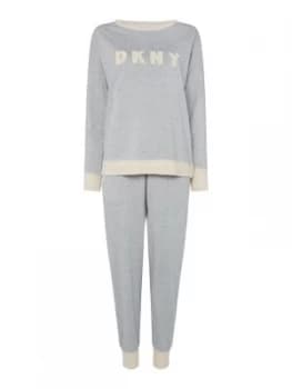 DKNY Logo sweat and jogger set Grey