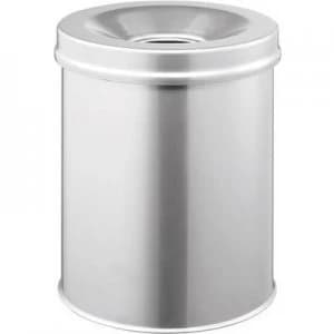 Durable 330523 Waste paper basket 15 l (Ø x H) 260 mm x 357mm Steel Silver