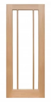 Wickes York Internal Glazed 3 Panel Oak Veneer Door - 1981 x 686mm