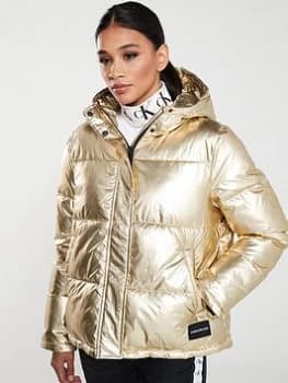 Calvin Klein Jeans Midweight Padded Jacket - Gold