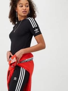 adidas Originals Tight Tee - Black, Size 18, Women