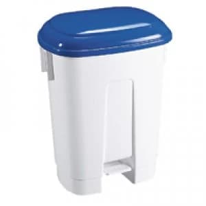Slingsby Derby Plastic Pedal Bin 60 Litre WhiteBlue 348013