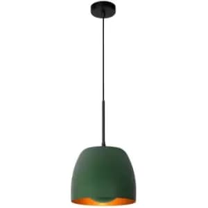 Lucide NOLAN - Pendant Light - Ø24cm - 1xE27 - Green