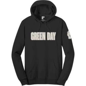 Green Day - Logo & Grenade Mens Large Pullover Hoodie - Black