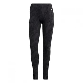 adidas Sportswear Future Icons Animal-Print Leggin - Carbon / Black / Black