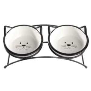Raised Cat Bowls M&W