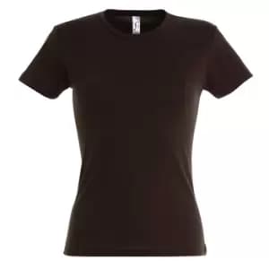 SOLS Womens/Ladies Miss Short Sleeve T-Shirt (L) (Chocolate)