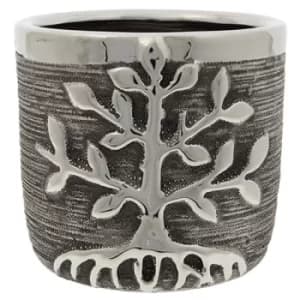 Tree of Life Planter Gunmetal Small