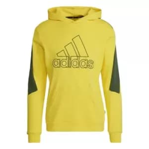 adidas Future Icons Embroidered Badge of Sport Hoodie Men - Yellow