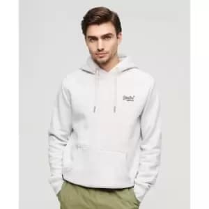 Essential Embroidered Logo Hoodie in Cotton Mix
