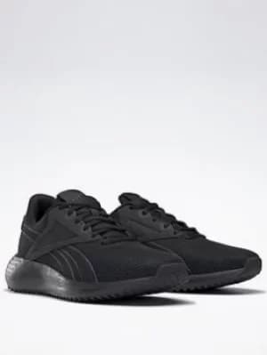 Reebok Lite Plus 3 Shoes, Black/Grey, Size 3.5, Women