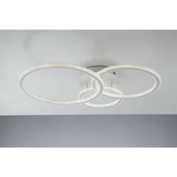 Fan Europe Luce_Ambiente_Design - Integrated LED 3 Circular Crystal Semi Flush Ceiling Light, 4000K