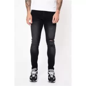 I Saw It First Black Skinny Fit Ripped Jeans - Black