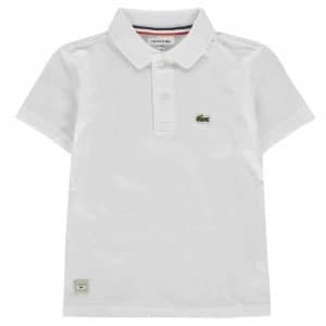 Lacoste Junior Boys Jersey Logo Polo Shirt - White 001