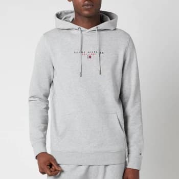 Tommy Hilfiger Mens Essential Pullover Hoodie - Medium Grey Heather - L