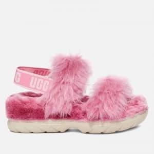 UGG Womens Fluff Sugar Sustainable Sandals - Pink - UK 3