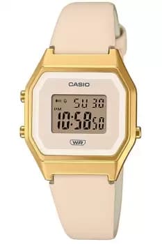 ladies Casio Vintage LA680 x Leather Band Watch LA680WEGL-4EF