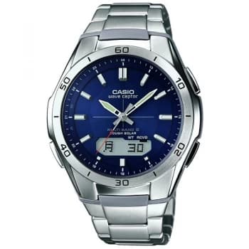 Casio Blue And Silver 'Waveceptor' Chronograph Radio Controlled Tough Solar Watch - WVA-M640D-2AER