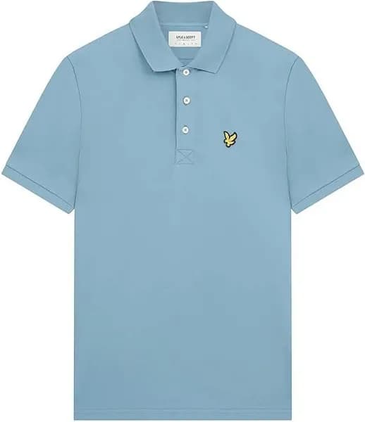 Lyle & Scott Mens Plain Organic Cotton Polo Shirt L - Chest 40-42' (101-106cm) DARK GREEN LYL113-W486-L