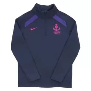 Nike Scottish Thistles Netball quarter Zip Midlayer Jnr - Blue