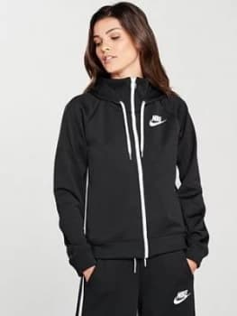Nike Nsw Polyknit Fz Hoodie Black Size L Women