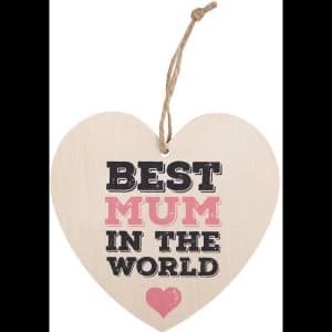 Best Mum Hanging Heart Sign