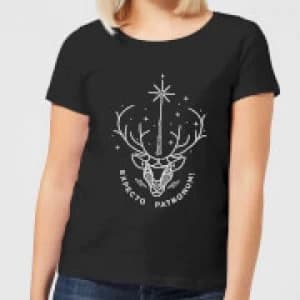 Harry Potter Expecto Patronum Womens T-Shirt - Black