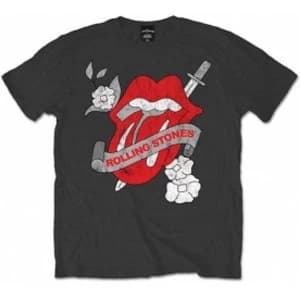 Rolling Stones Vintage Tattoo Charcoal Mens T Shirt: Sma