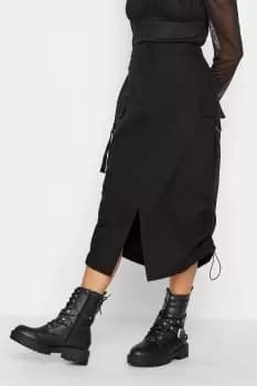 Petite Cargo Ruched Midi Skirt