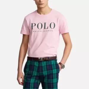 Polo Ralph Lauren Mens Custom Slim Fit Logo T-Shirt - Carmel Pink - M