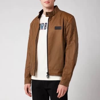 Barbour International Mens Stove Wax Jacket - Sand - M