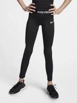Nike Girls Leggings - Black Size M 10-12 Years, Women