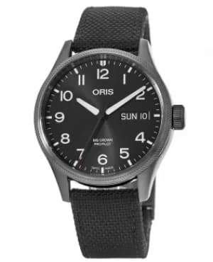 Oris Big Crown ProPilot Day Date Black Dial Black Fabric Strap Mens Watch 01 752 7698 4264-07 5 22 15GFC 01 752 7698 4264-07 5 22 15GFC