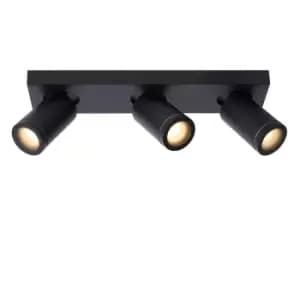 Taylor Modern Ceiling Spotlight Bar Bathroom - LED Dim to warm - GU10 - 3x5W 2200K/3000K - IP44 - Black