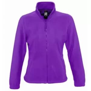 SOLS Womens/Ladies North Full Zip Fleece Jacket (L) (Dark Purple)