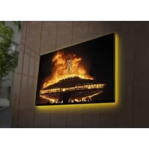 4570DACTBURN-006 Multicolor Decorative LED Lighted Canvas Painting