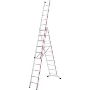 Hymer 604730 Red Line Industrial Combination Ladder 3 x 10 Tread