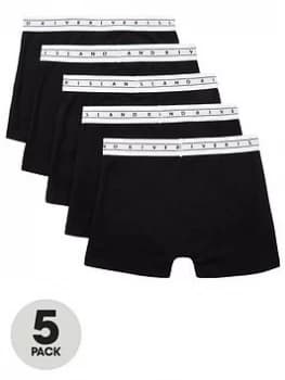 River Island RI Boxers 5 Pack Black Size 11-12 Years Boys