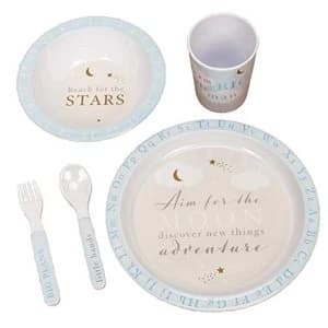 Bambino 5 Piece Melamine Tableware Set - Blue