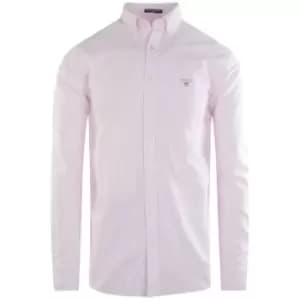 Gant Oxford Banker Shirt In Pink - Size L