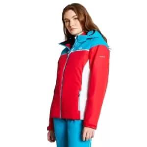 Dare 2b Sightly Ski Jacket Fuchsia Cyber Pink Red womens Jacket in Red - Sizes UK 10,UK 12,UK 14,UK 16,UK 18,UK 8,UK 20