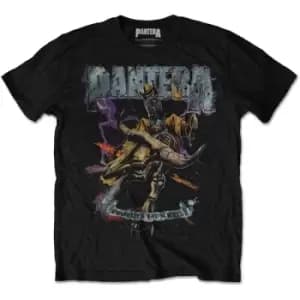 Pantera - Vintage Rider Unisex Large T-Shirt - Black